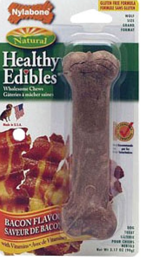 Nylabone Healthy Edibles Longer Lasting Bacon Blister Card Regular