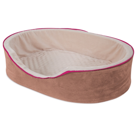 PETMATE ASPEN PET 23 X 17 X 7 OVAL LOUNGER ASSORTED PLUSH/SUEDE
