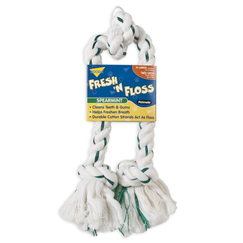 Petmate Fresh 'N Floss 3Knot Tug Extra-Large Spearmint