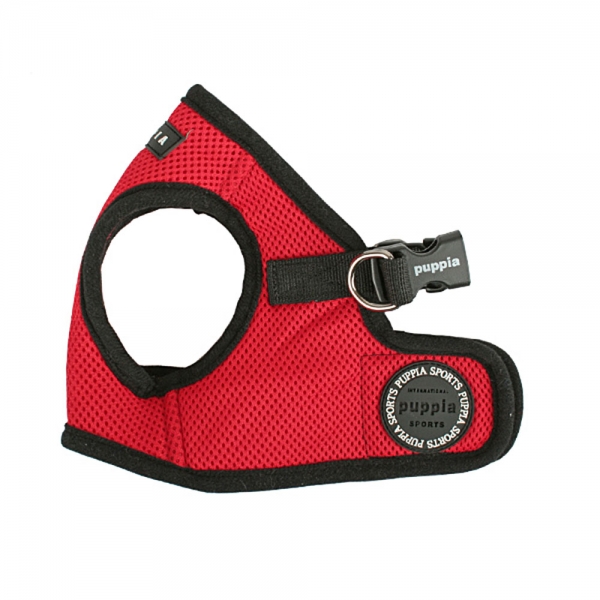 PUPPIA SOFT VEST HARNESS B RED S Chest 11.8-12.6"