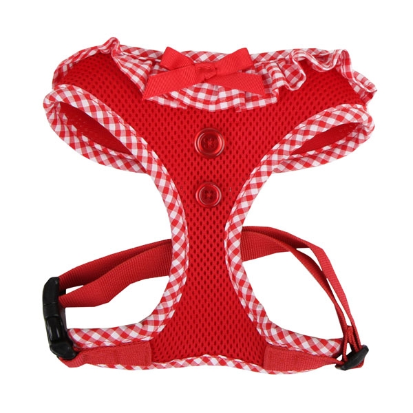 PUPPIA VIVIEN HARNESS A RED S Neck 9.5" Chest 12-17.5"
