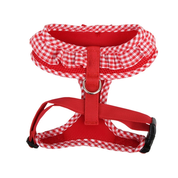 PUPPIA VIVIEN HARNESS A RED M Neck 11.5" Chest 15-22"