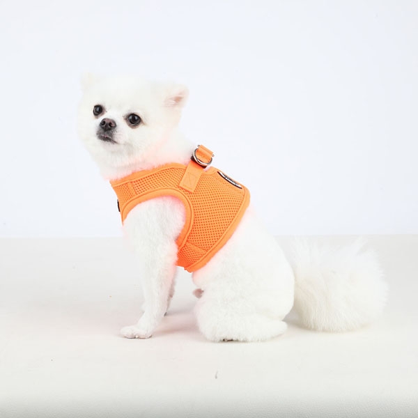 PUPPIA NEON SOFT VEST HARNESS B ORANGE S Neck 8.26" Chest 12.20"