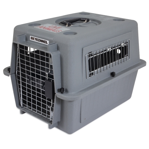 PETMATE SKY KENNEL 21" UP TO 15lbs ~ GRAY - 21" x 16" x 15" (53.3 x 40.6 x 38.1 cm)
