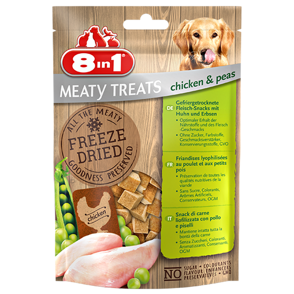 8in1 MEATY TREATS Chicken/Peas 50g