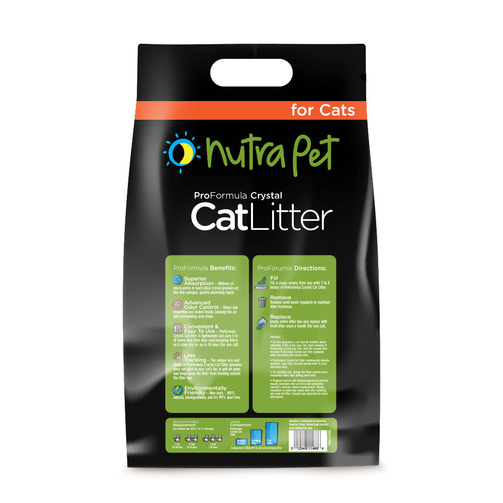 Nutrapet Cat Litter Silica Gel 3.8L- Non Scented ( Pack of 8) 30.4 L
