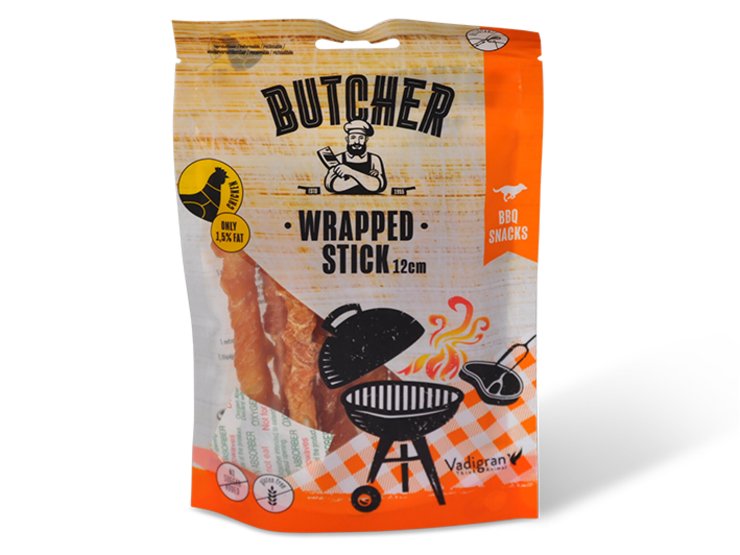 Vadigran Butcher Chicken Wrapped Stick 12cm 70g