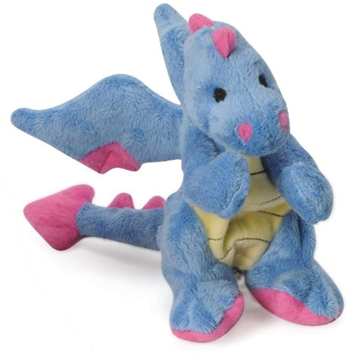 goDog® Dragons™  with Chew Guard Technology™ Durable Plush Squeaker Dog Toy, Periwinkle, Large