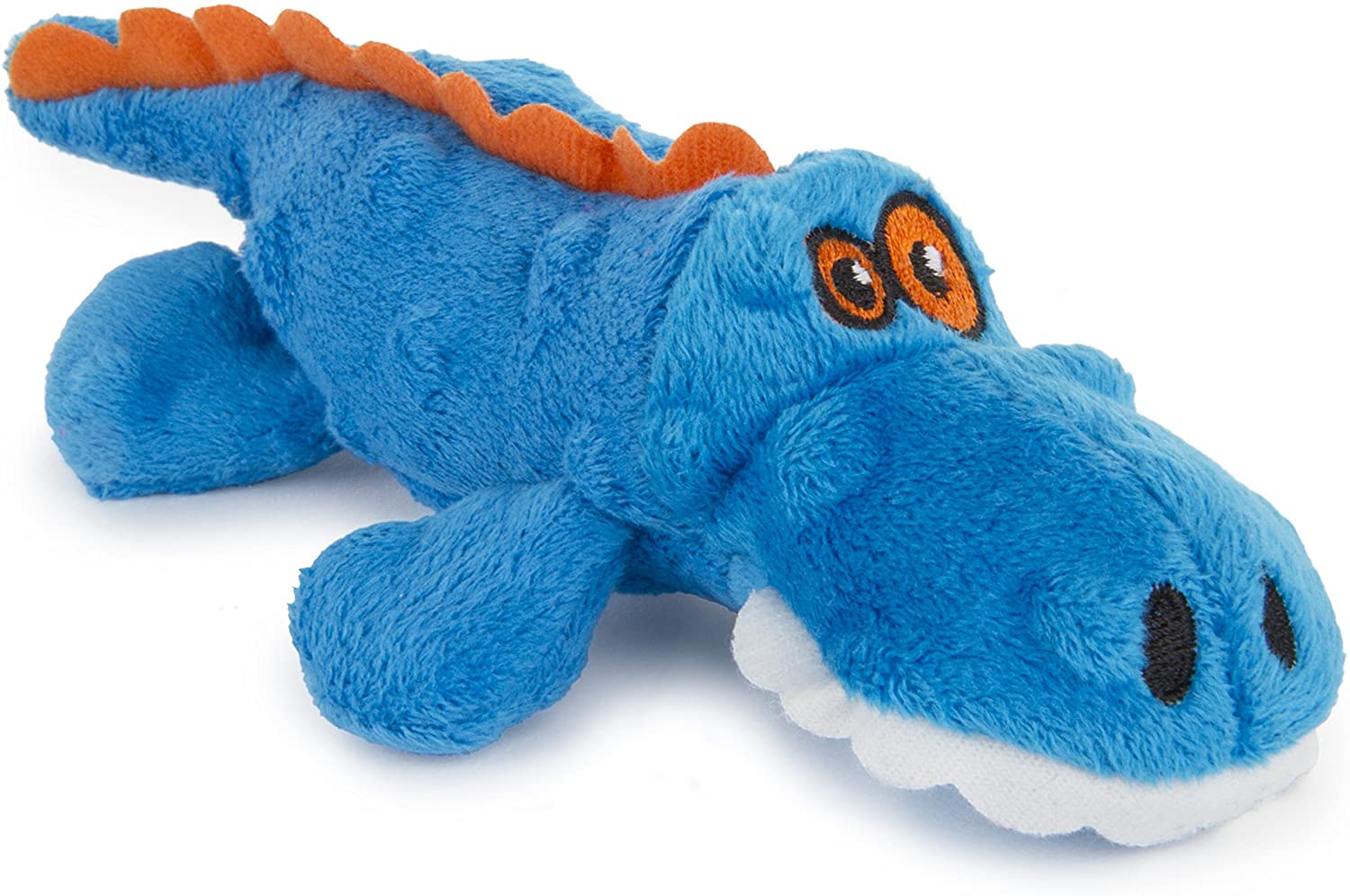 goDog® Gators with Chew Guard Technology™ Durable Plush Squeaker Dog Toy, Blue, Large