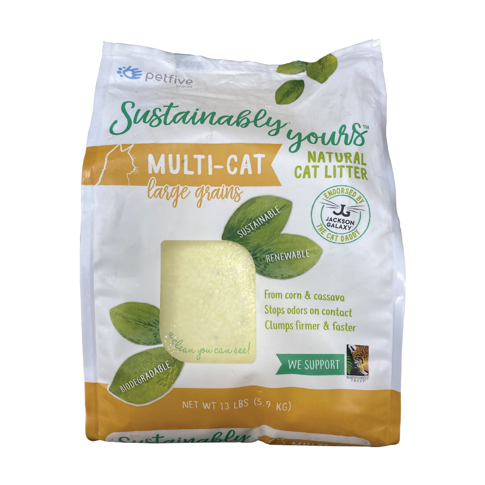 Sustainably Yours Natural Cat Litter Large Grains - 13lb/6 Kgs