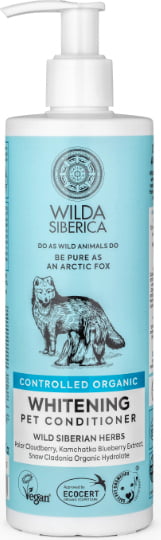 Wilda Siberica. Controlled Organic, Natural & Vegan Whitening pet conditioner, 400 ml