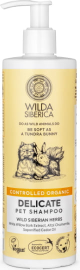 Wilda Siberica. Controlled Organic, Natural & Vegan Delicate pet shampoo, 400 ml
