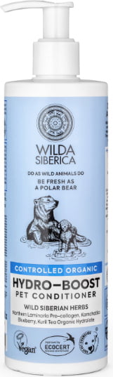 Wilda Siberica. Controlled Organic, Natural & Vegan Hydro-boost pet conditioner, 400 ml