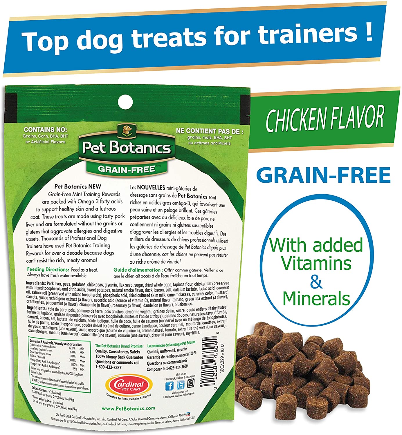 Pet Botanics GF Training Rewards Mini Treats - Chicken - 4 oz.