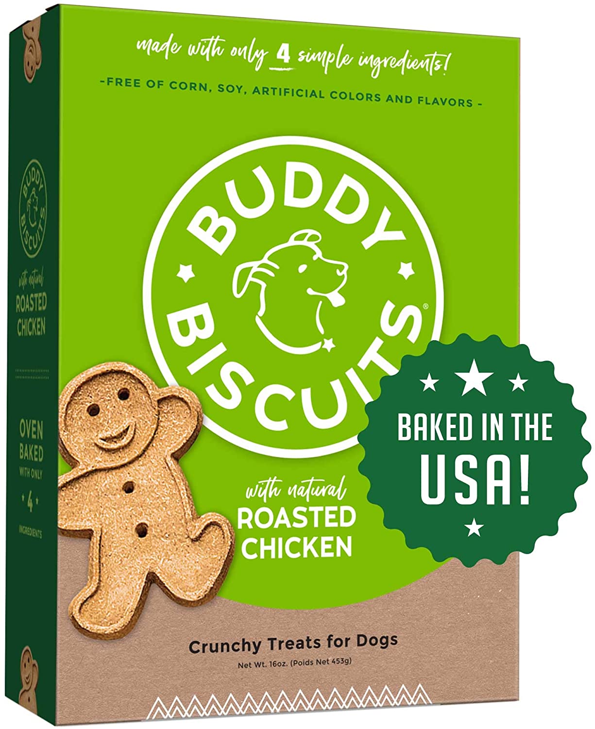 Buddy Biscuits Crunchy Treats With Roasted Chicken - 16 Oz