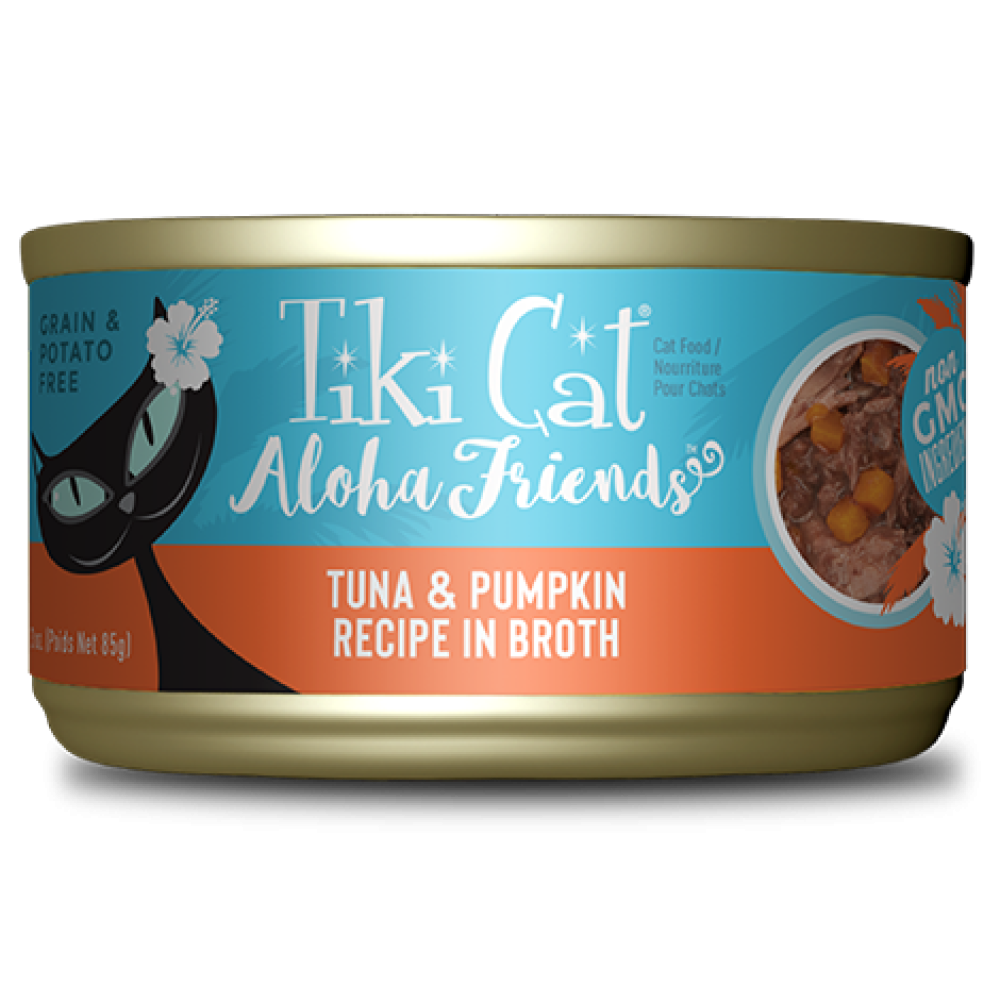 Tiki Cat Aloha Friends Wet Cat Food Tuna & Pumpkin -3 oz. can