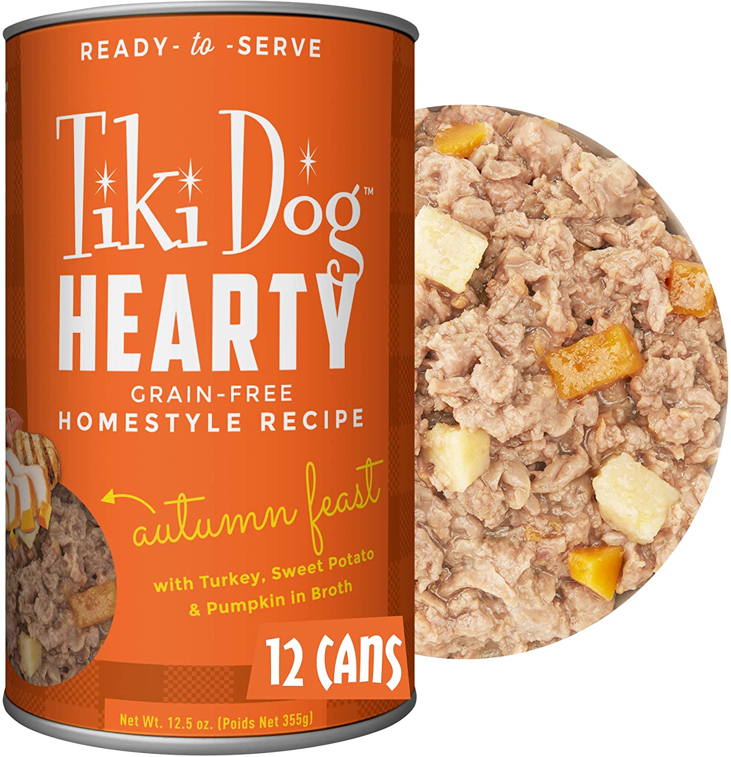 Tiki Dog Hearty Wet Dog Food Turkey -12.5 Oz Can