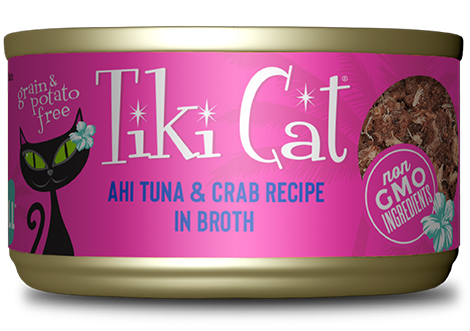 Tiki Cat Grill Wet Cat Food Hana Grill Ahi Tuna Crab -2.8 Oz Can