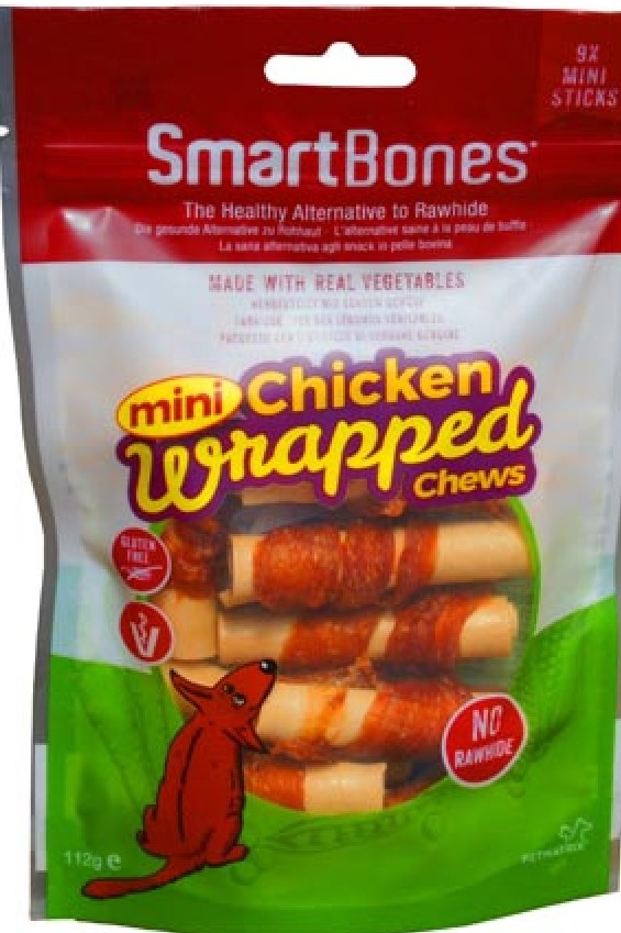SmartBones Chicken Wrap- Mini Sticks Chicken 9 Pk (1box 8pcs)