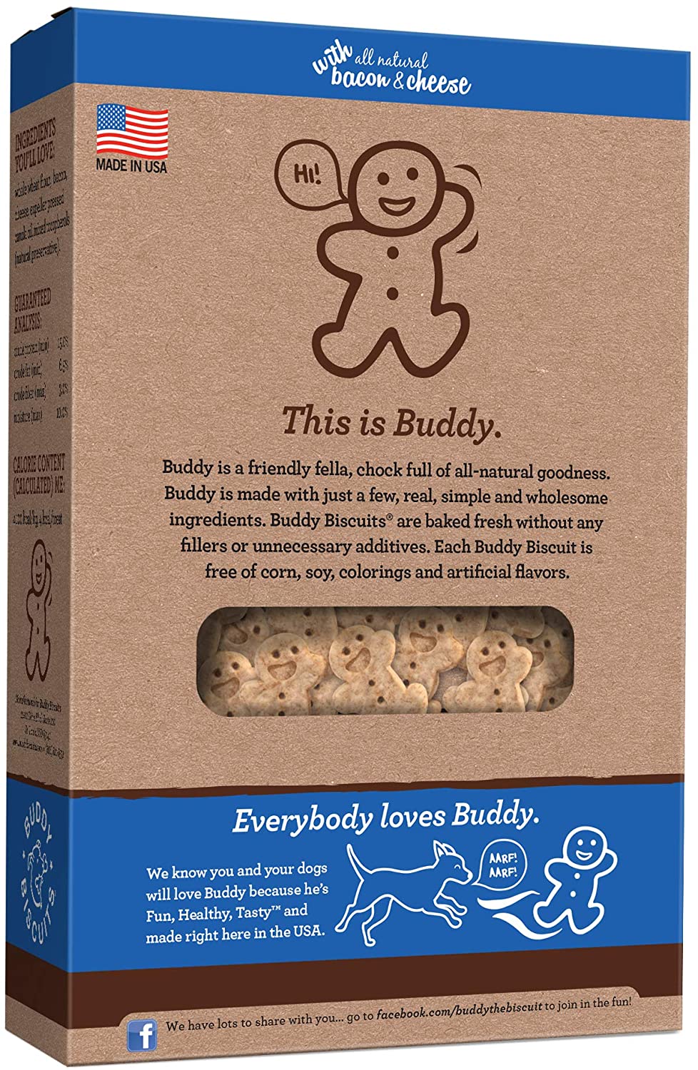 Buddy Biscuits TEENY Crunchy Treats with Bacon & Cheese  8 oz