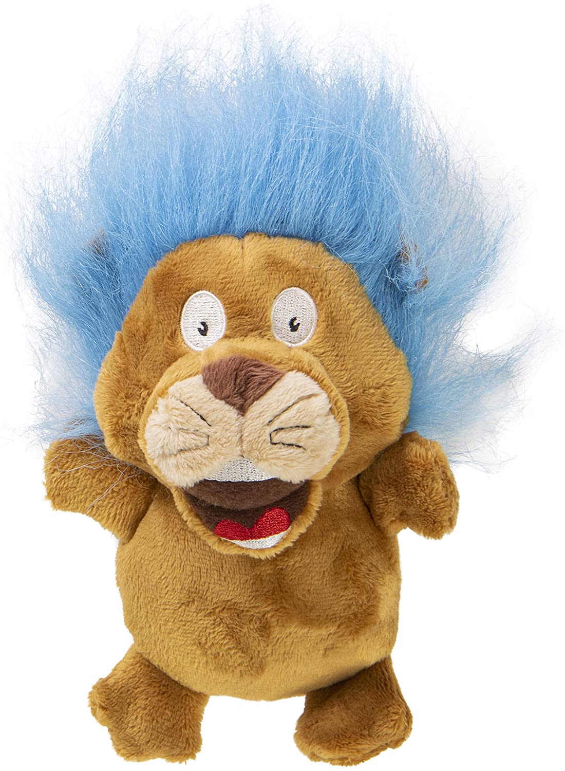 goDog® Silent Squeak™ Crazy Hairs Lion with Chew Guard Technology™ Durable Plush Dog Toy, Large