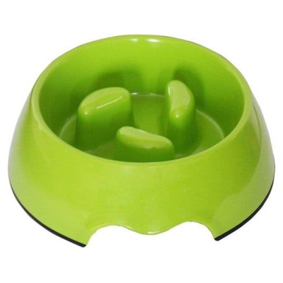 NutraPet Melamine slow-feeding Bowl , GreenS: 14*4.5 cms ml/oz