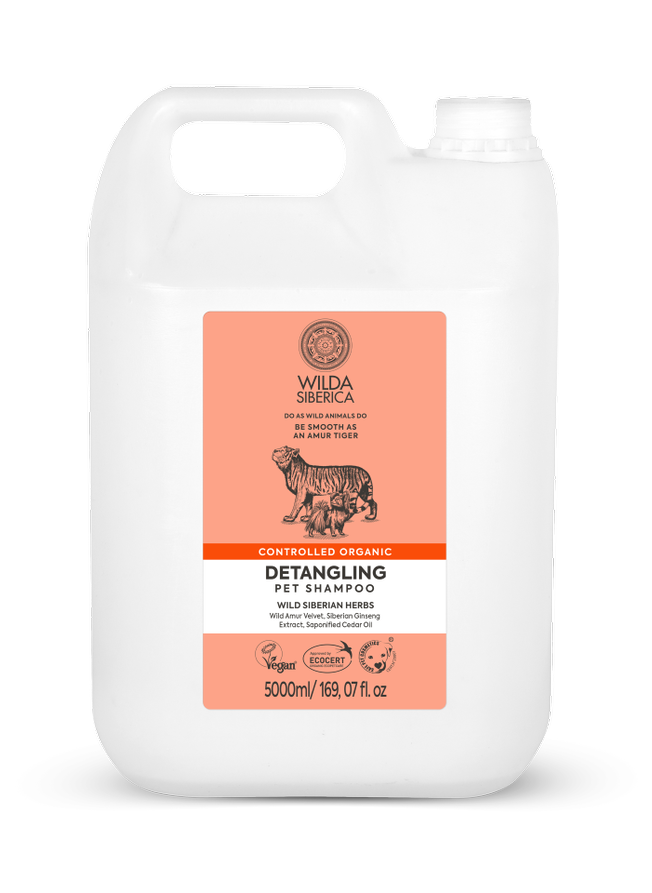 Wilda Siberica Controlled organic Detangling pet shampoo 5 l