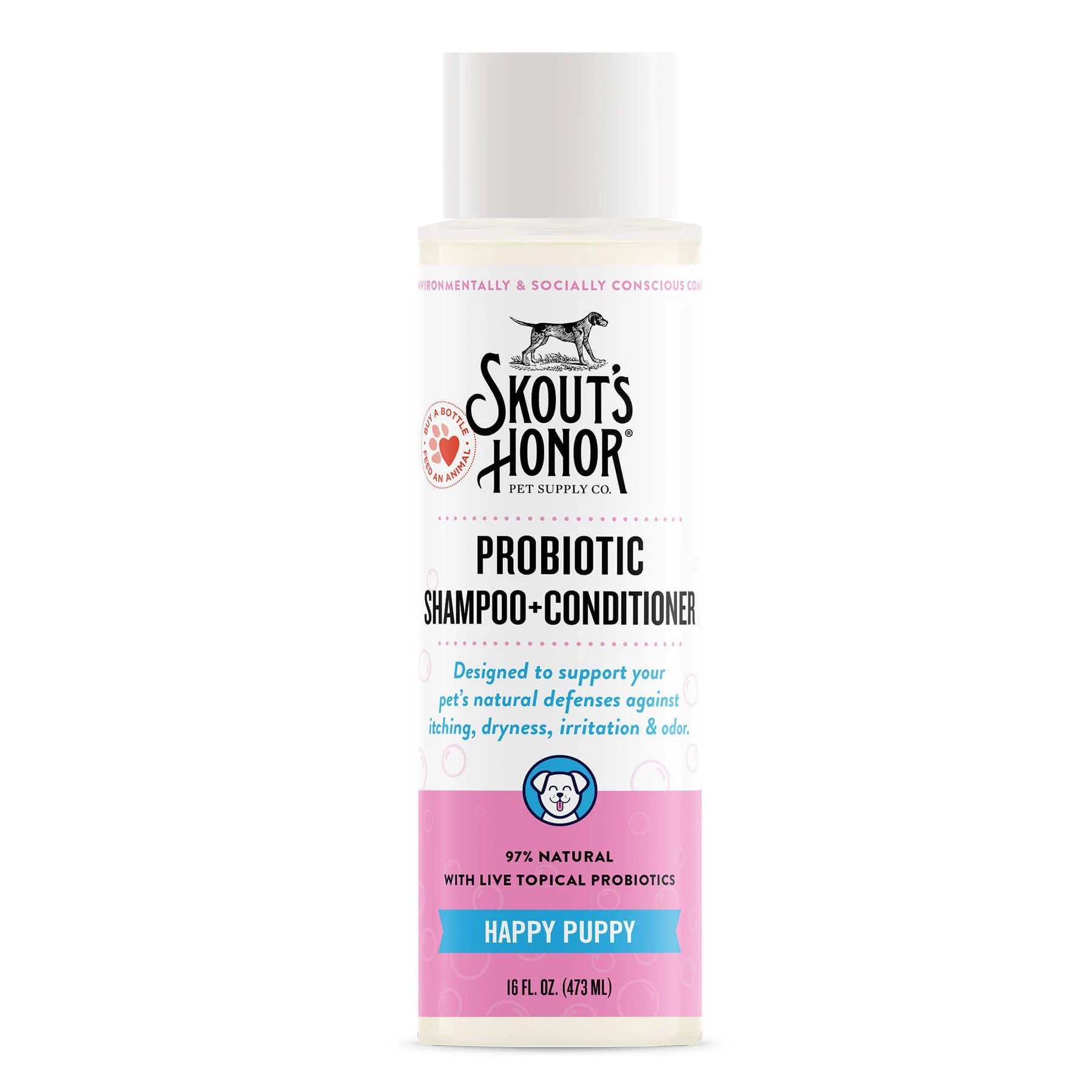 Skouts Honor Probiotic Shampoo Plus Conditioner Happy Puppy Grooming 475ML