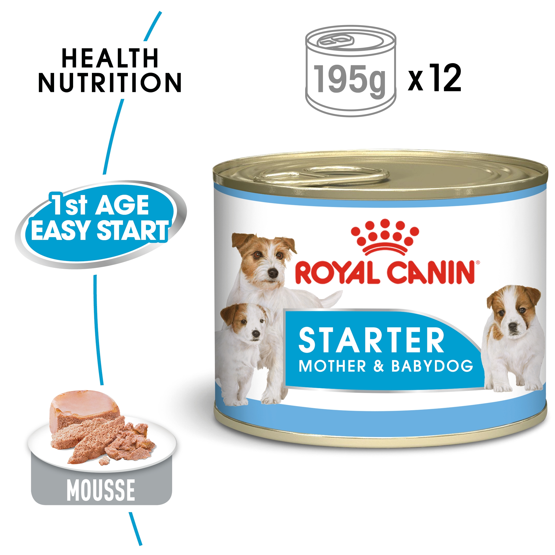 Royal Canin Canine Health Nutrition Starter Mousse (Wet Food - Cans Tray)