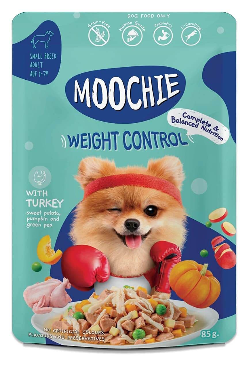 Moochie Dog Food Casserole with Turkey - Weight Control Pouch 85g
