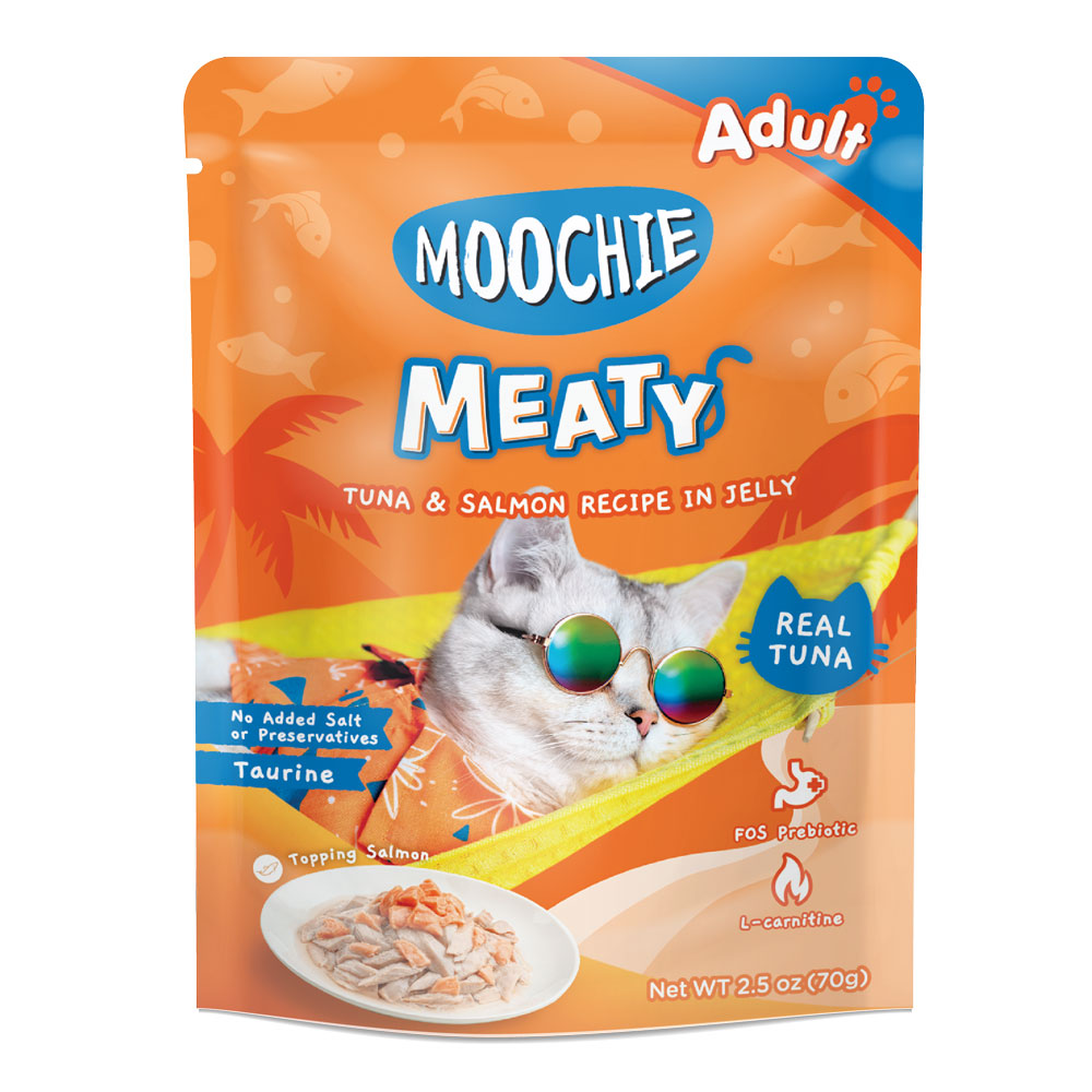 Moochies Cat Food Tuna with Salmon and Jelly 70g