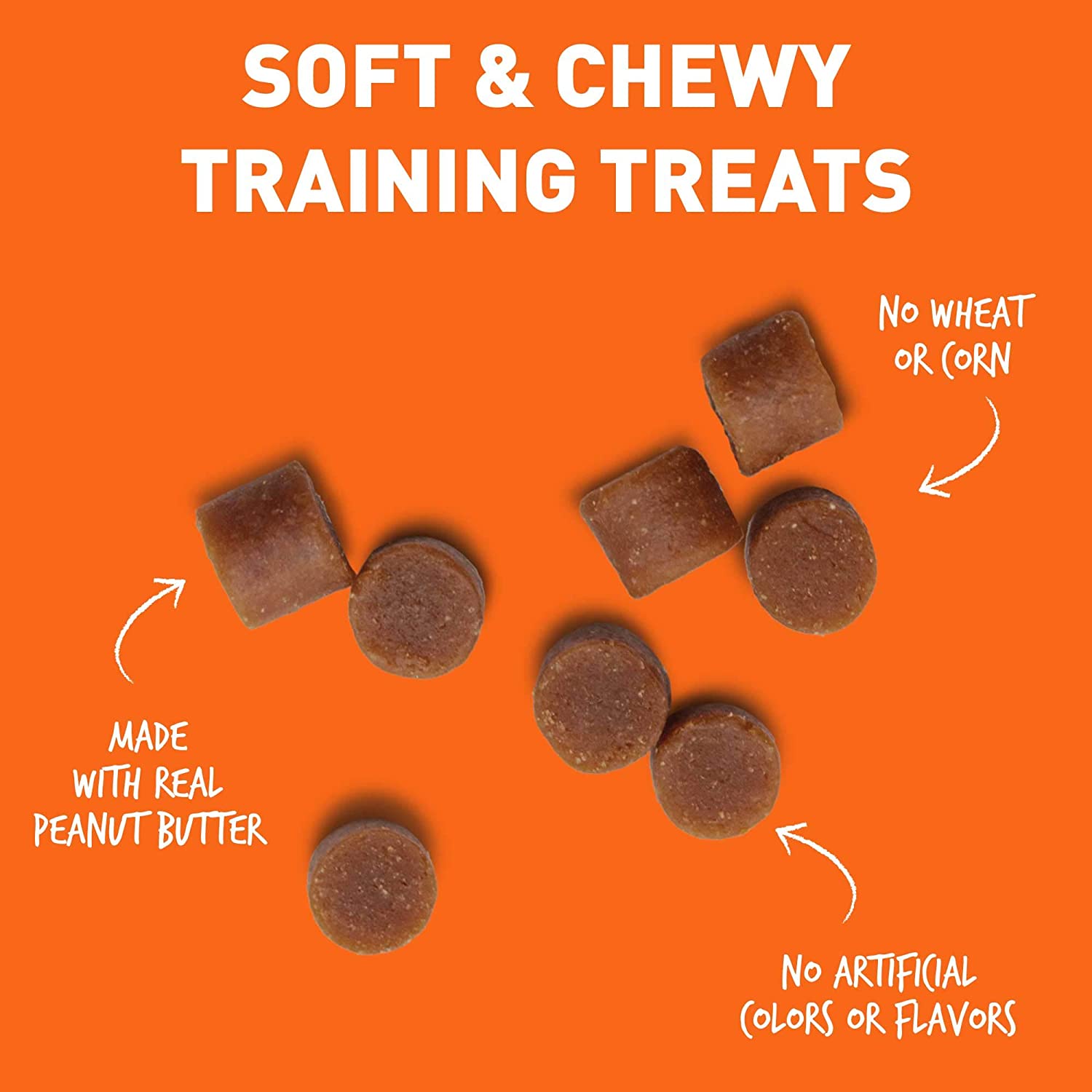 Cloud Star Tricky Trainers Chewy Treats Grain Free Peanut Butter - 5 oz