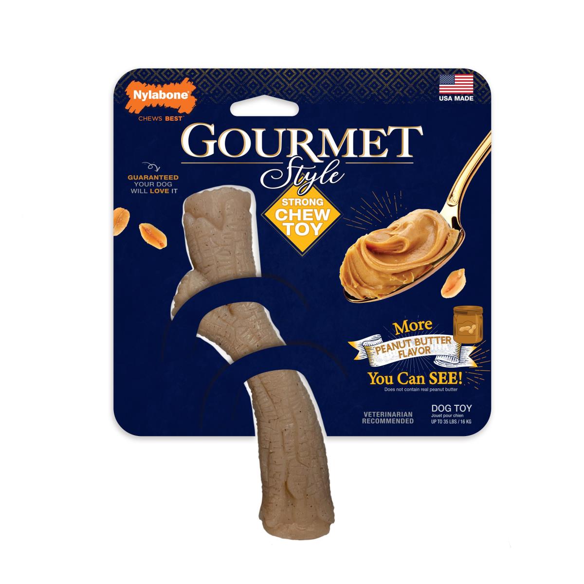 Nylabone Strong Chew Stick PB Med Gourmet Style