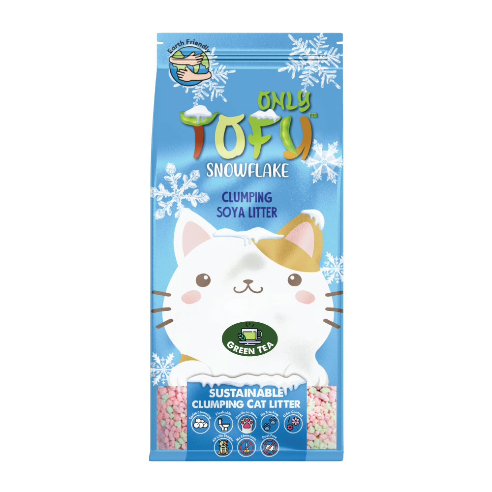 NutraPet Tofu Snowflake Clumping Cat Litter Green Tea - 7 Liters