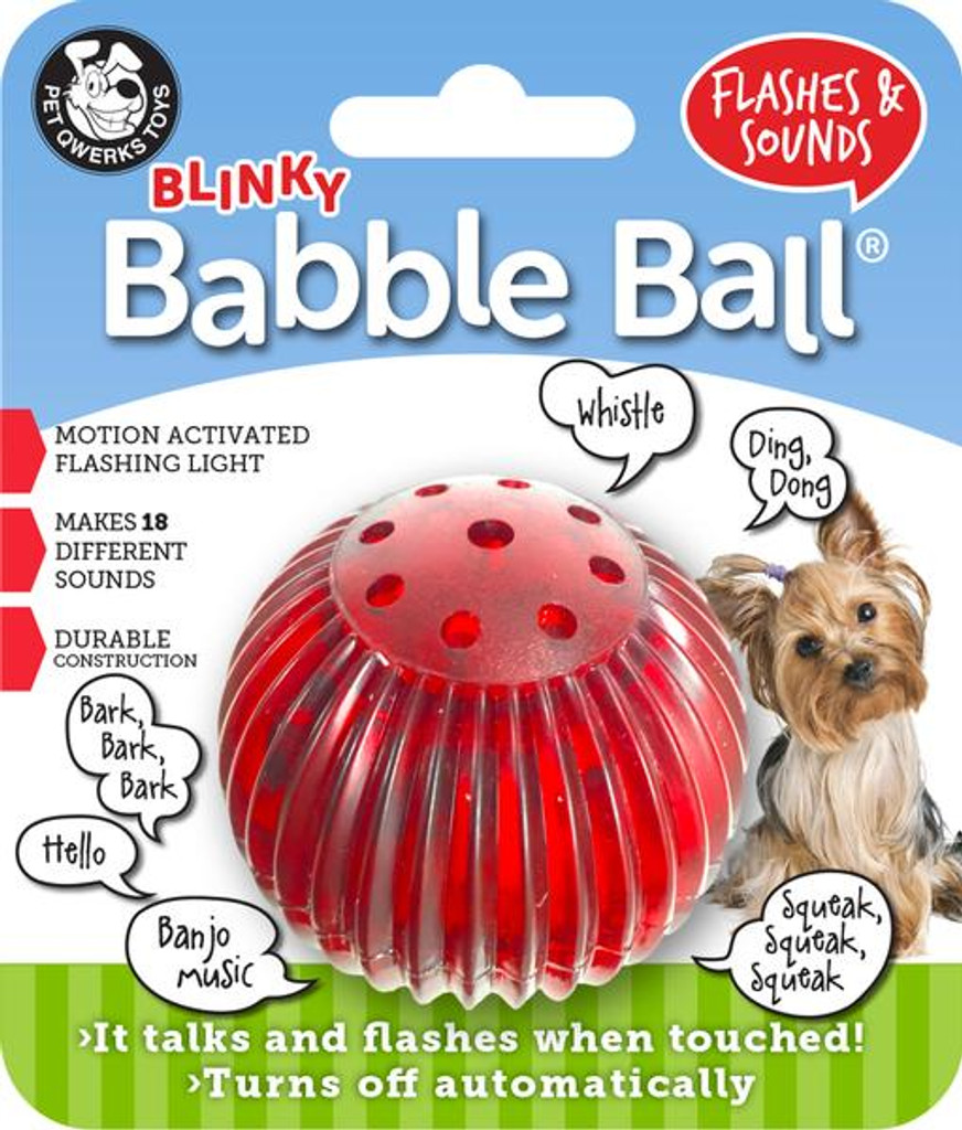 Pet Qwerks Blinky Babble Ball Interactive Dog Toy