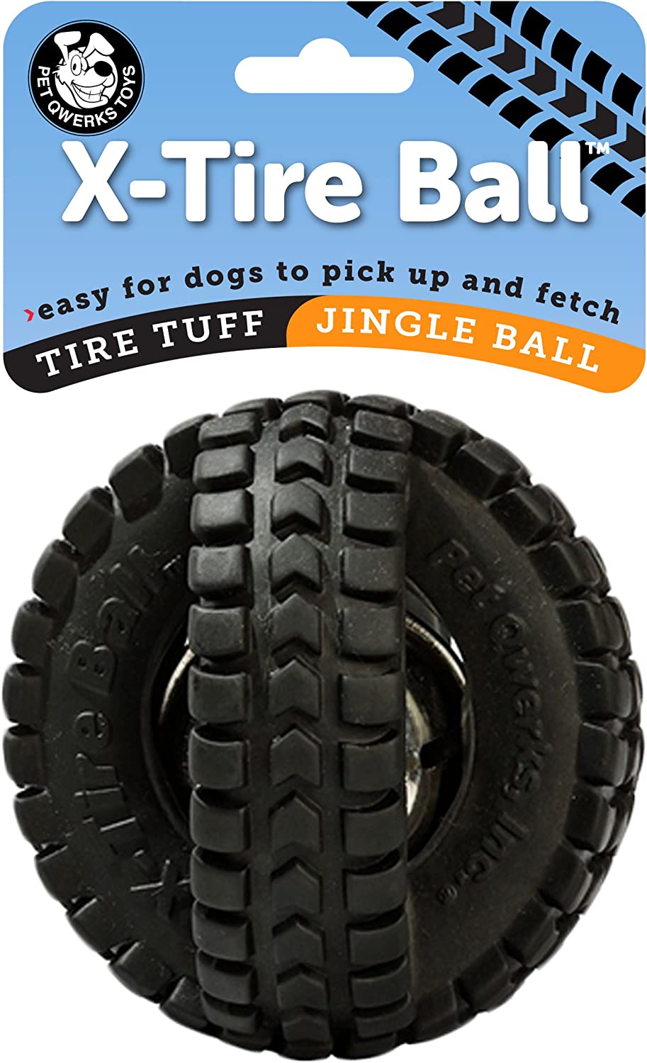 PETMATE 3.5" Small Jingle X-Tire Ball Dog Toy