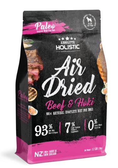 Absolute Holistic Air Dried Dog Diet - Beef & Hoki 1KG