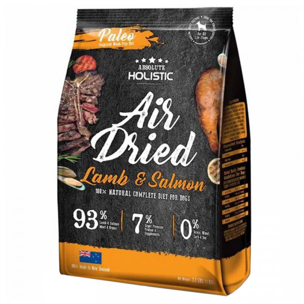 Absolute Holistic Air Dried Dog Diet - Lamb & Salmon 1KG
