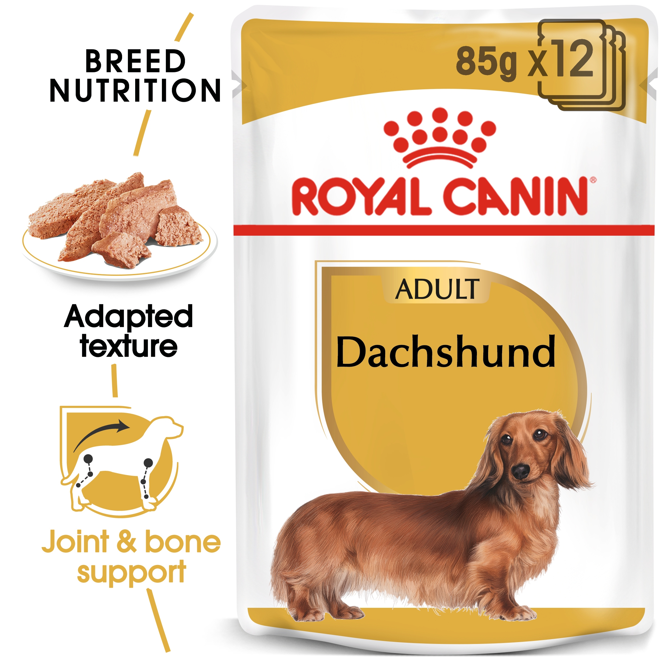 Royal Canin Breed Health Nutrition Dachshund Adult 85G (Wet Food )