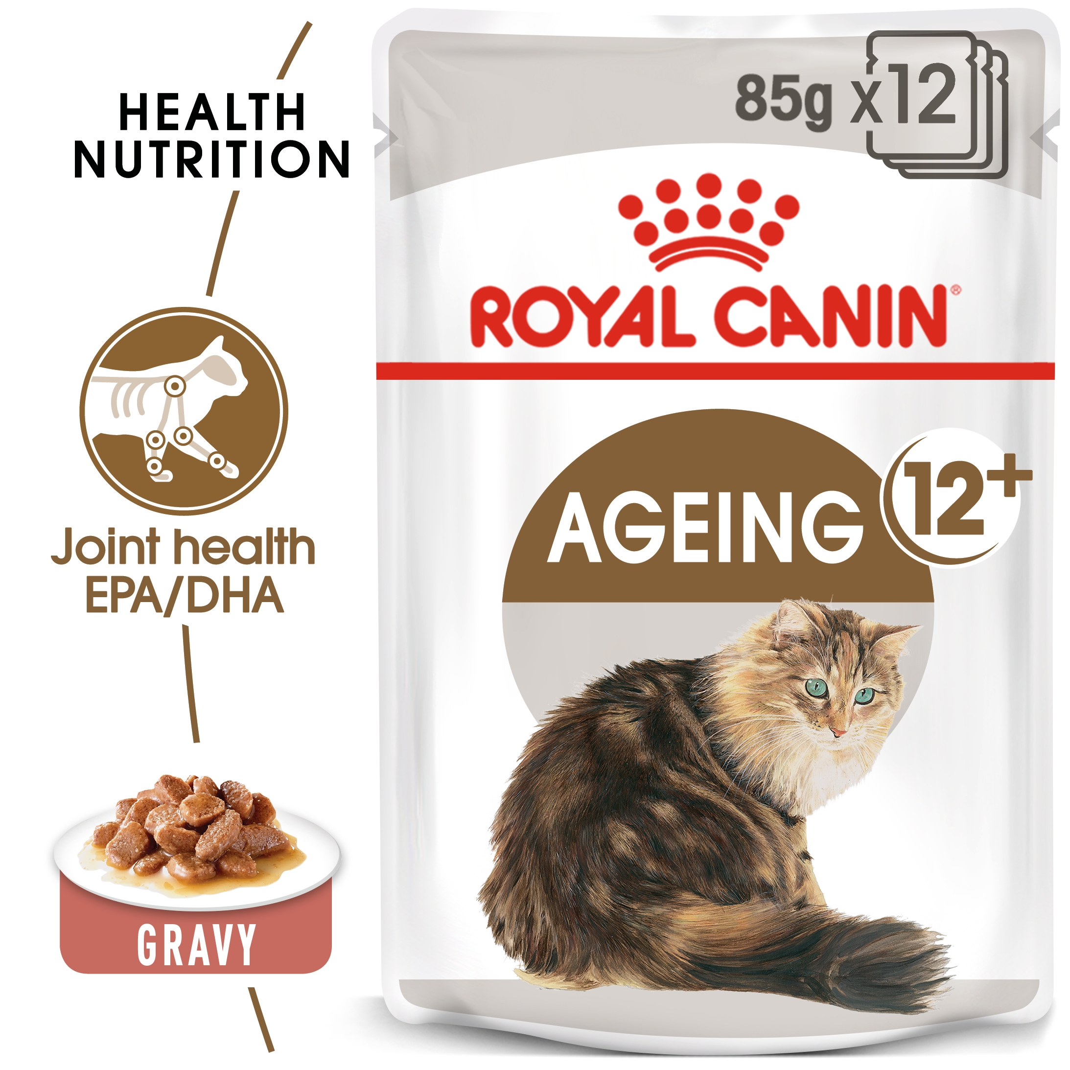 Royal Canin Feline Health Nutrition Ageing +12 Gravy 85G (Wet Food )