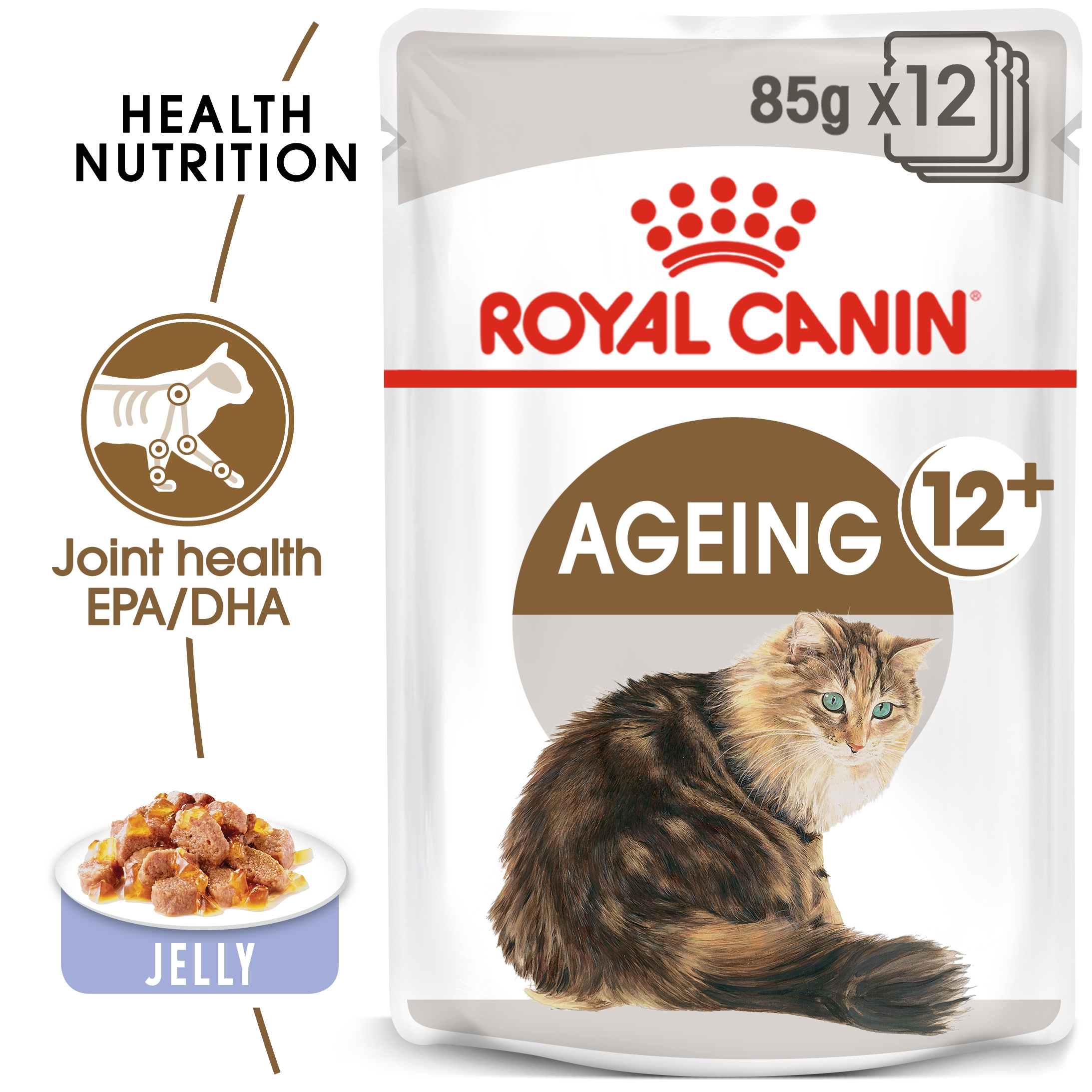 Royal Canin Feline Health Nutrition Ageing +12 Jelly 85G (Wet Food )