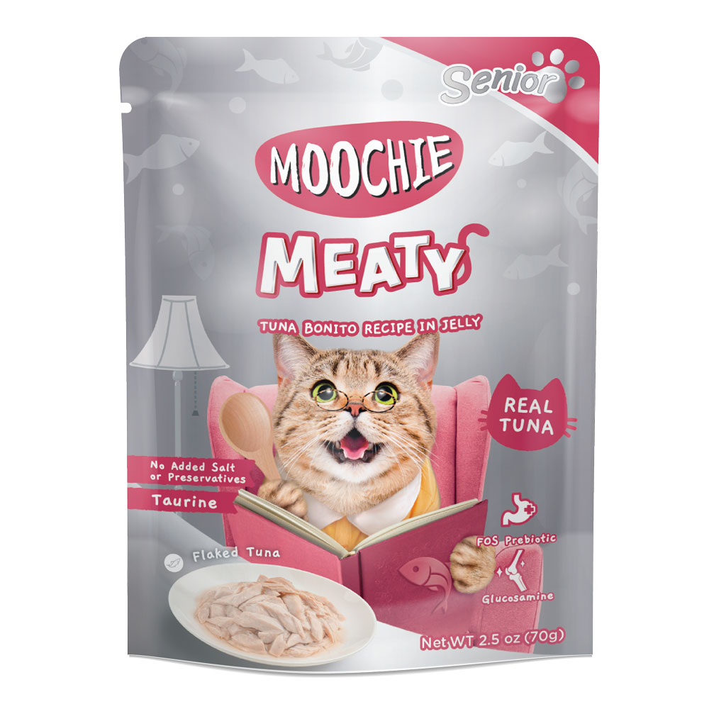 Moochie Cat Food Tuna & Bonito Recipe in Jelly Pouch 70g
