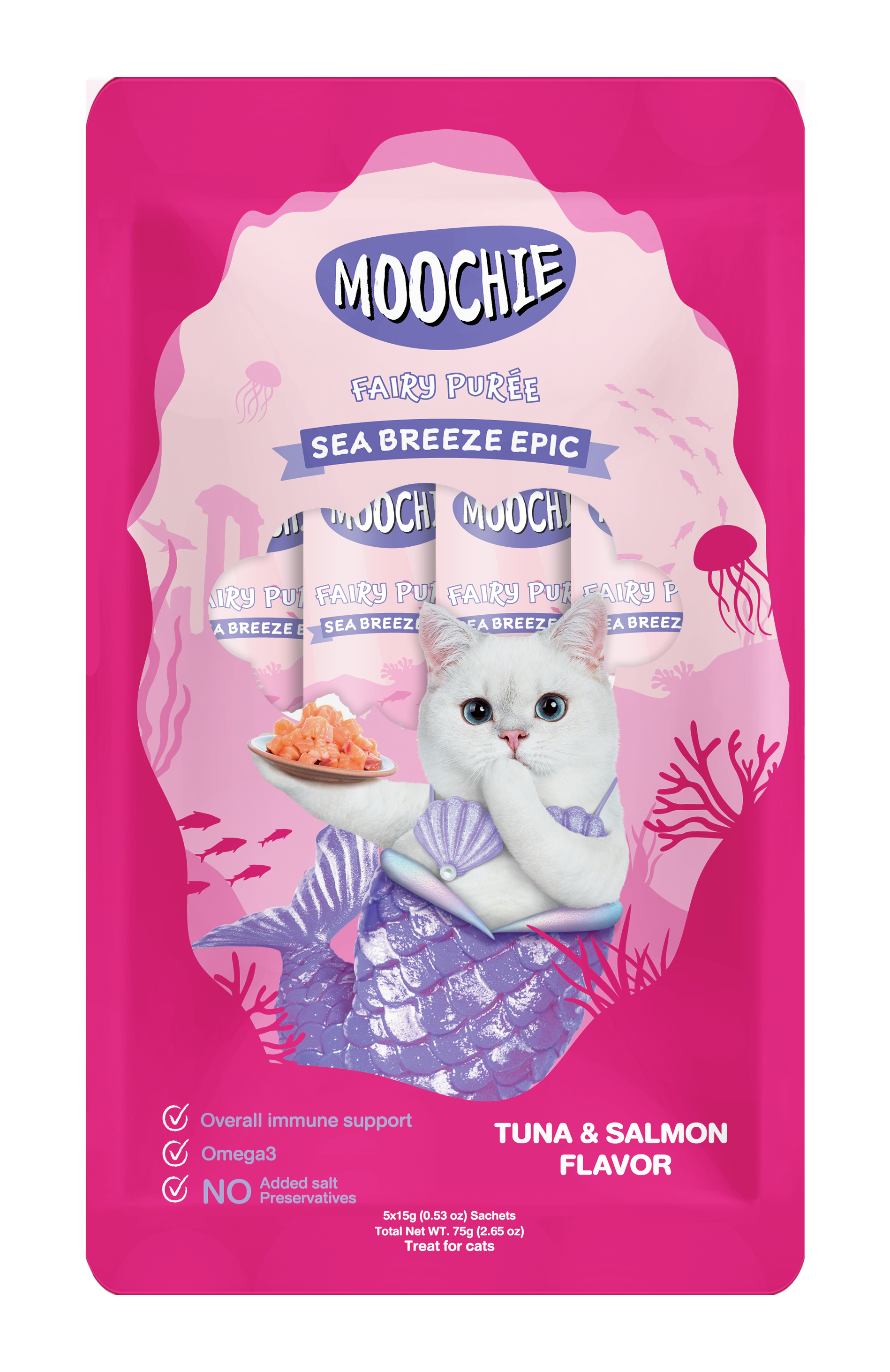 Moochie Sea Breeze Epic Tuna & Salmon Flavor 15g Pouch