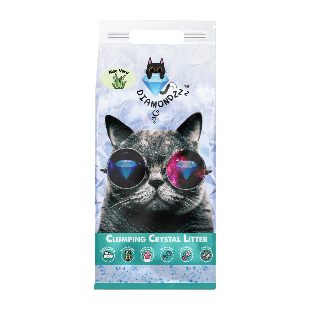 NutraPet Diamondzzz Clumping Cat Litter Silica Gel Aloe Vera - 2.7kg