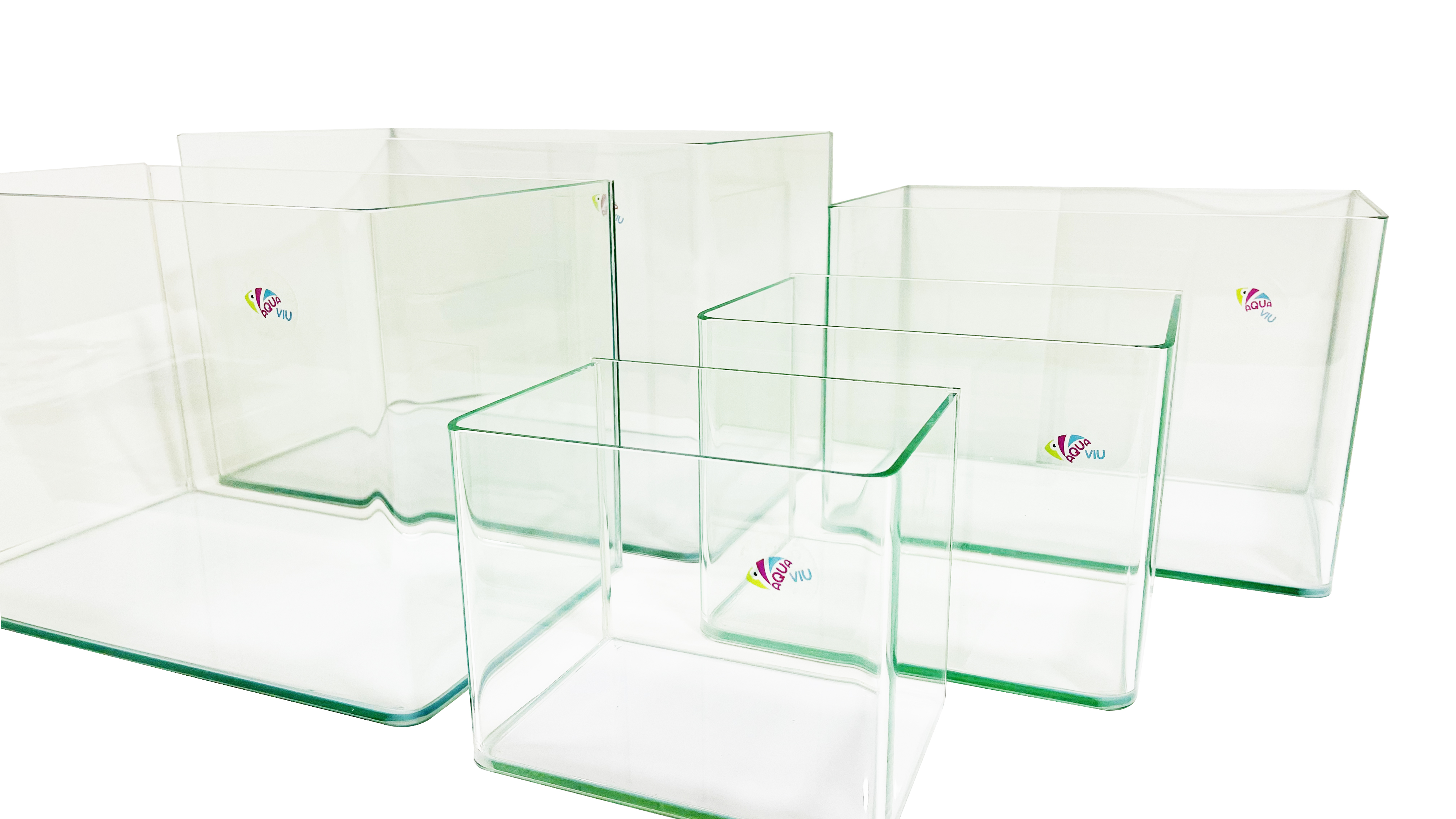 Aqua Viu Curved Glass Tanks - Set of 5 (4MM Glass)