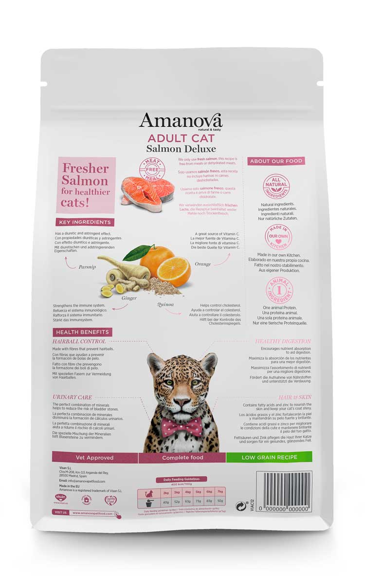 Amanova Dry Adult Cat Salmon Deluxe - 1.5kg