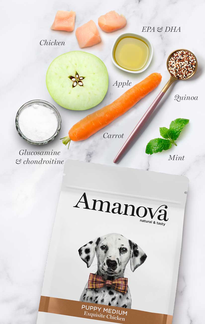 Amanova Dry Puppy Medium Exquisite Chicken - 2kg