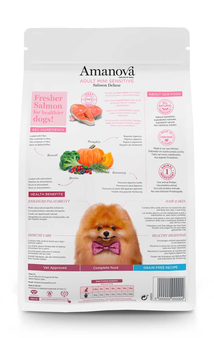 Amanova Dry Adult Mini Sensitive Salmon Deluxe - 2kg