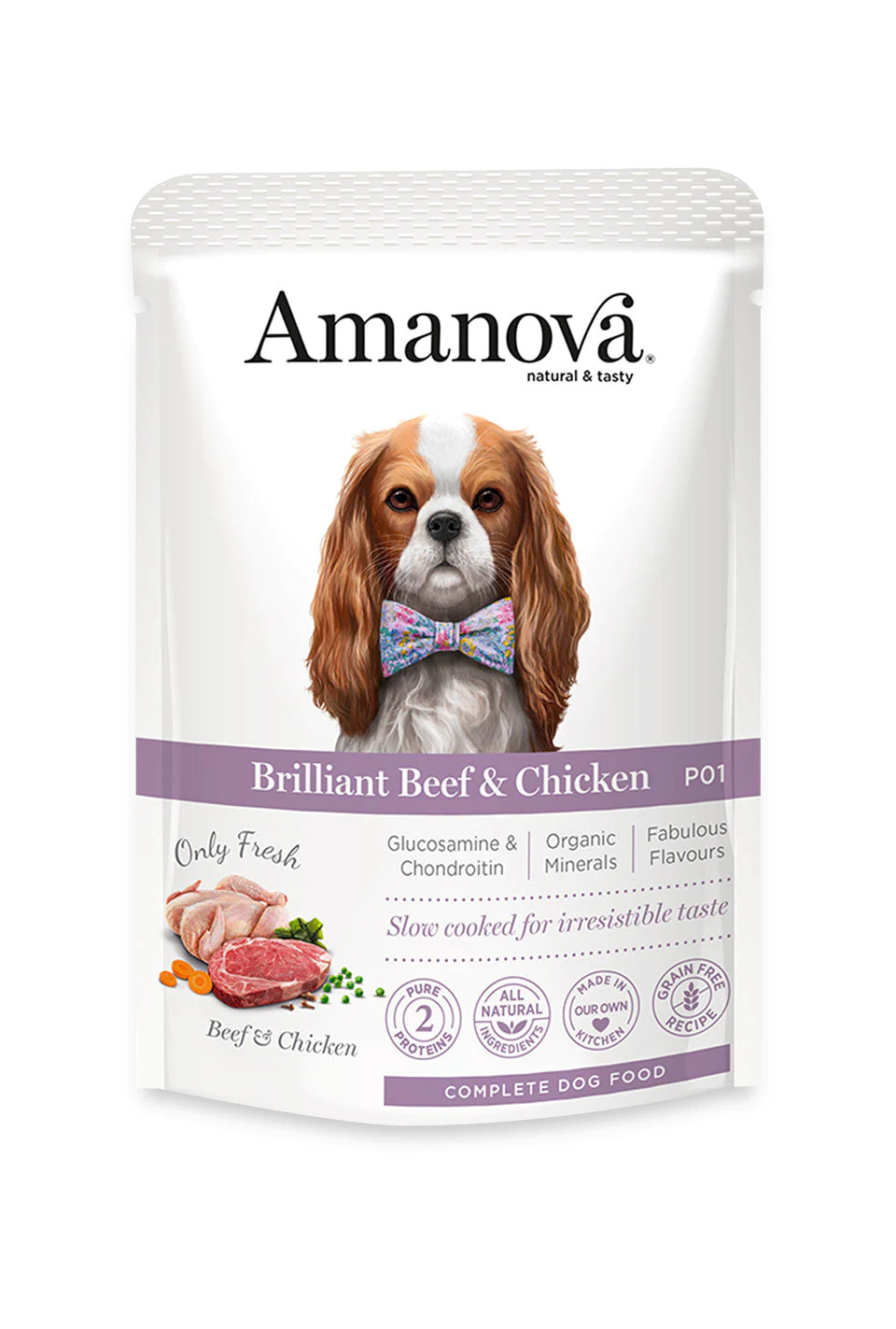 Amanova Wet Adult Dog Brilliant Beef & Chicken - 100g
