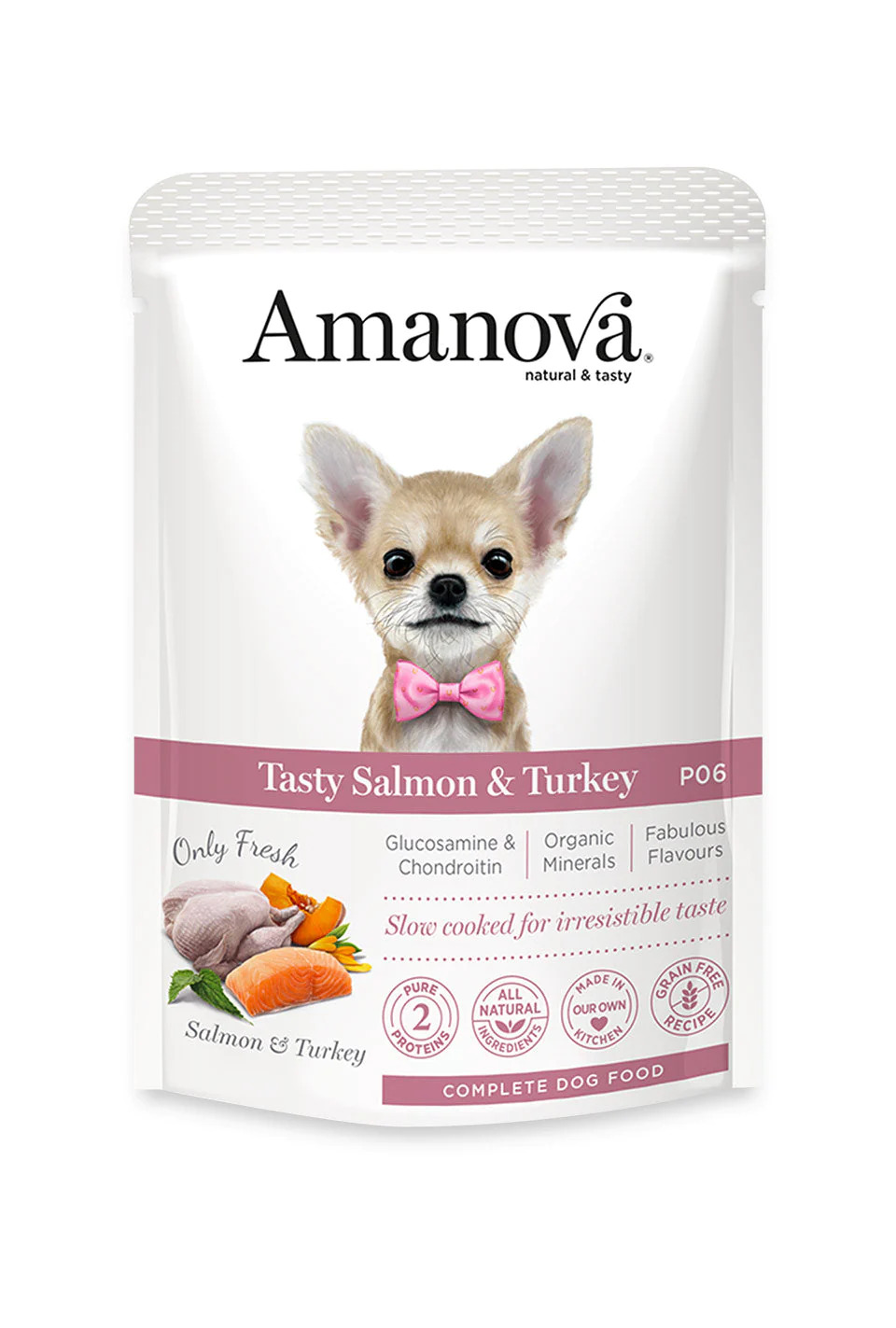 Amanova Wet Adult Dog Tasty Salmon Turkey - 100g
